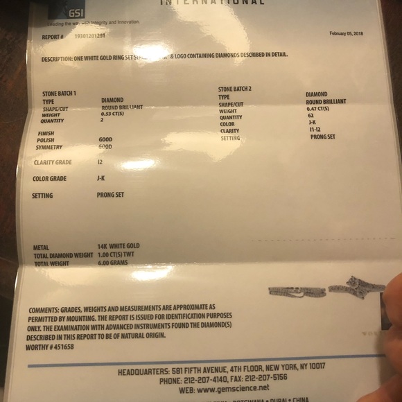 1 carrot diamond ring with all original papers - Picture 6 of 6